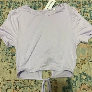 PacSun Lavender cropped tshirt - size small NWT